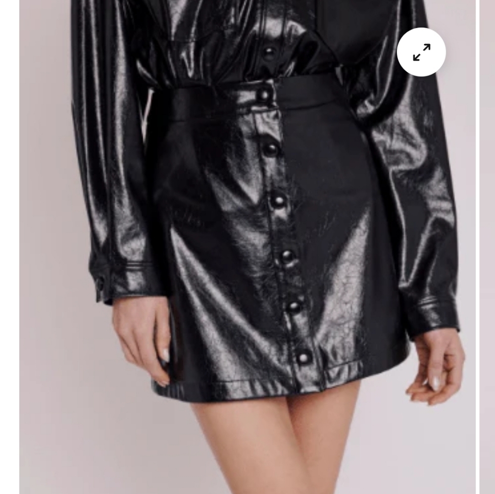 Berenice Josh Skirt Black Button Front